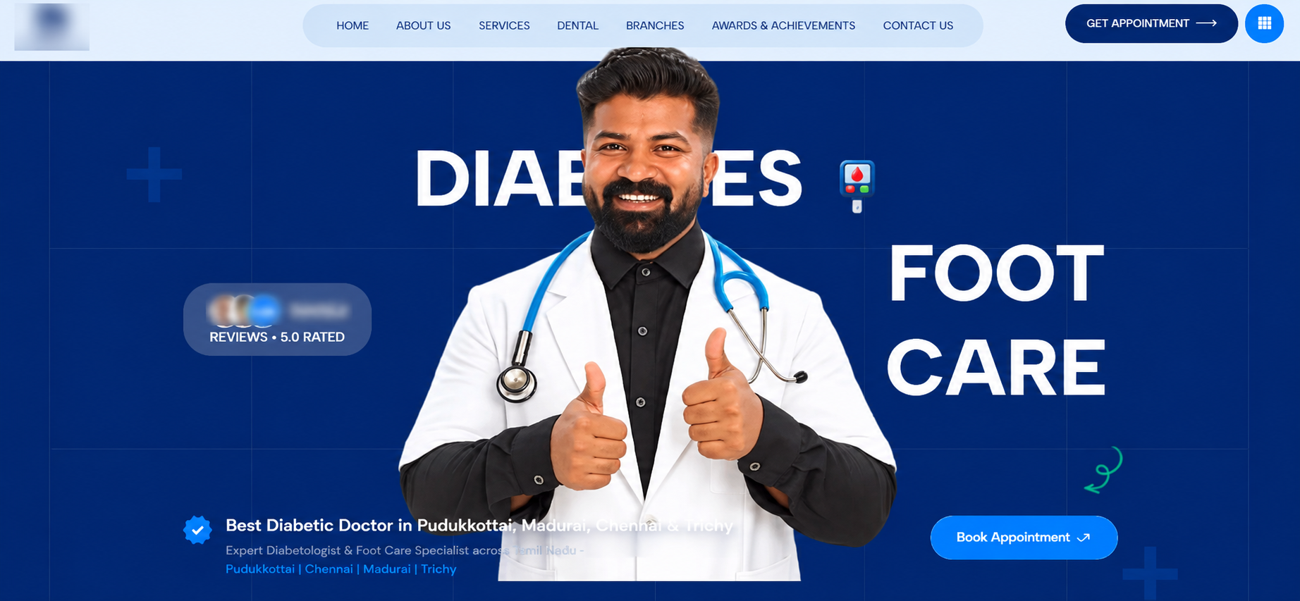 Diabetic and Foot Care Clinic Website Development by SCMAI Digital