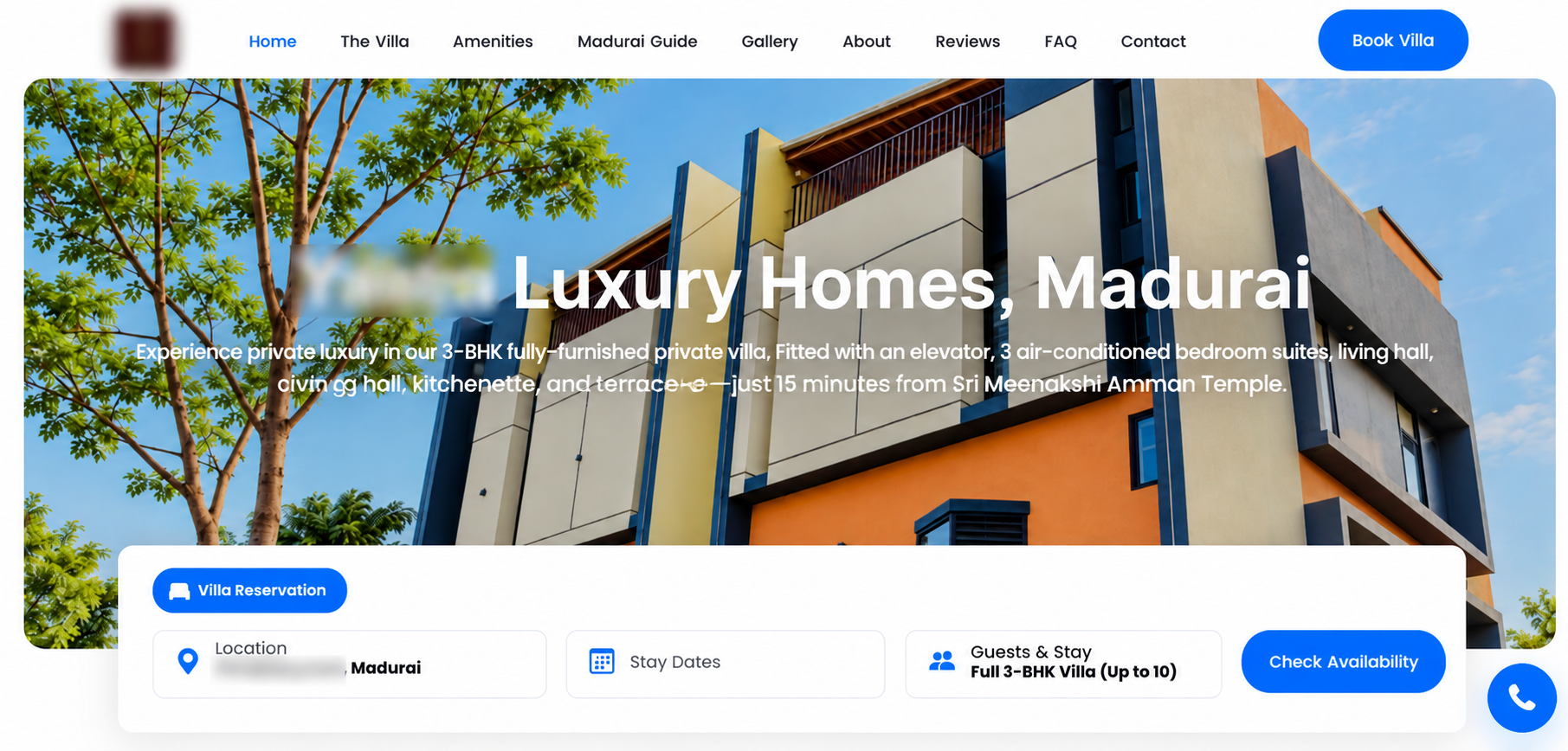 Luxury Villa and Vacation Stay Website Development by SCMAI Digital