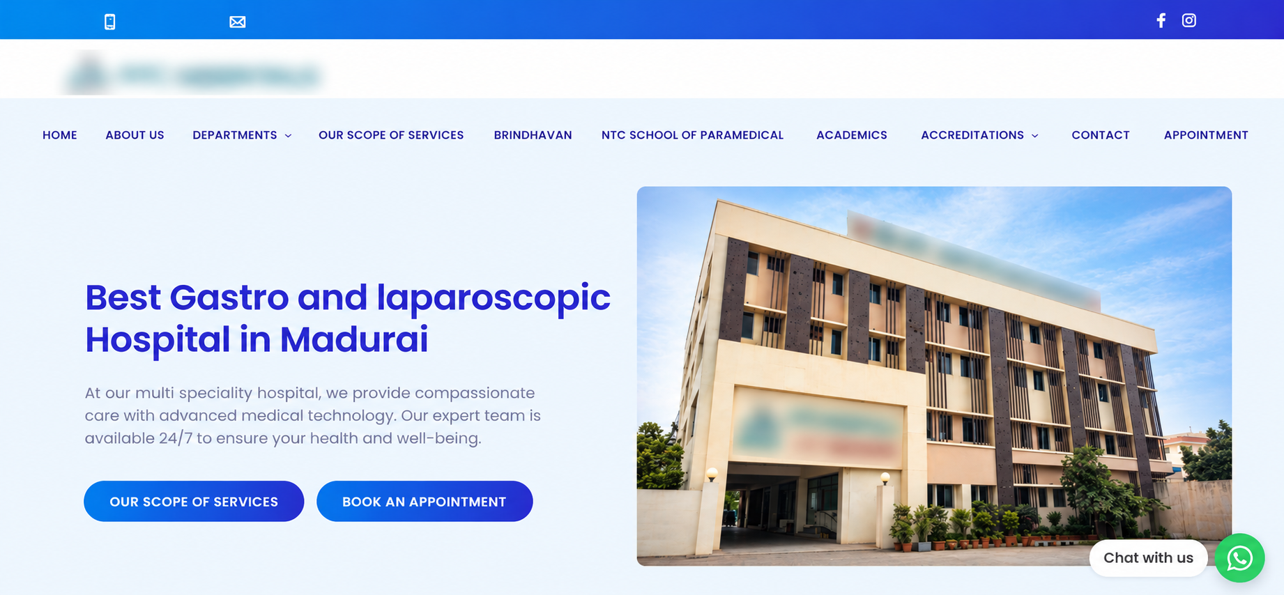 Multi Speciality Hospital Website Development by SCMAI Digital